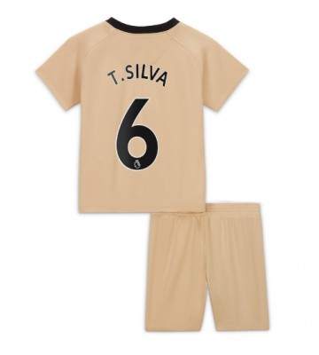 Chelsea Thiago Silva #6 Tredjedraktsett Barn 2022-23 Kortermet (+ Korte bukser)